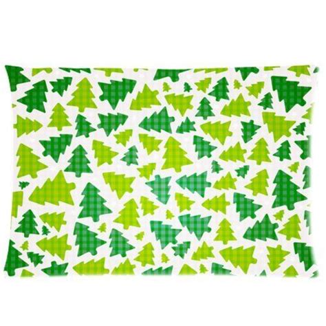 Green Christmas Trees Pattern Christmas Decorationpillowcase Custom