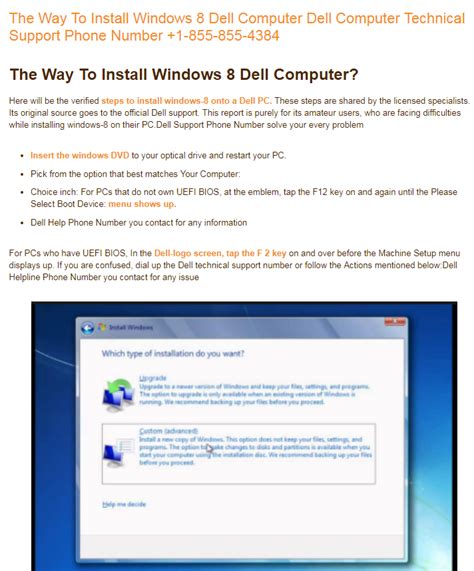 This number may not be accessible from some mobile network providers. The Way To Install Windows 8 Dell Computer Dell Computer ...