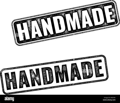 Two Realistic Vector Handmade Grunge Rubber Stamps Isolated On White