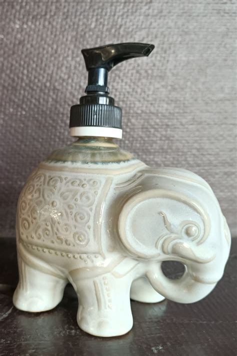 Elephant Soap Dispenser in 2020 | Ceramic elephant, Soap ... Handmade ceramic soap dispenser pump this handmade ceramic soap and lotion dispenser set constitutes a marvelous addition to your bathroom space.