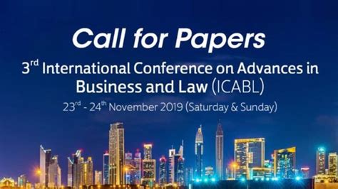 3rd International Conference On Advances In Business And Law The
