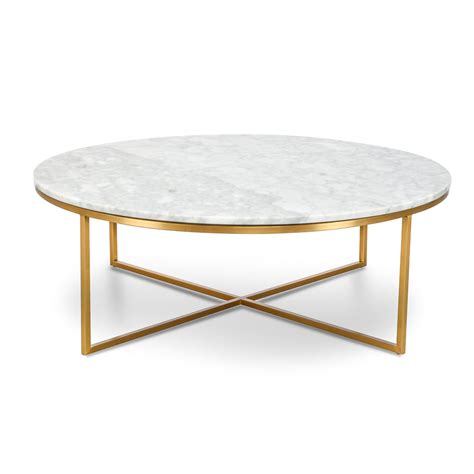 Ccf1051 Dw 100cm Round Marble Coffee Table Calibre Furniture