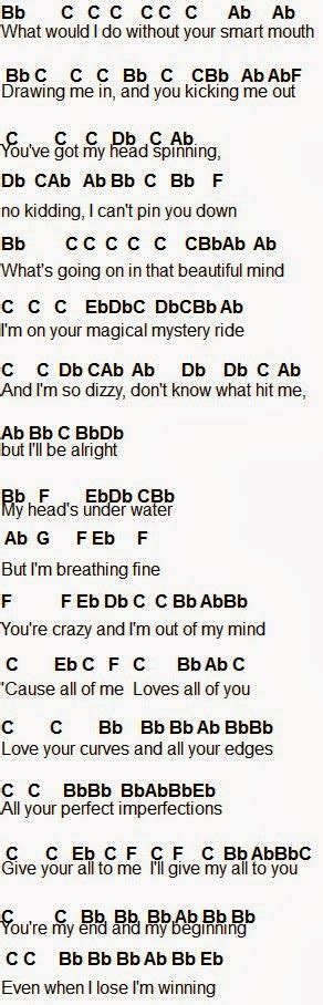 All Of Me Piano Easy Chords Music Chord Theory Guitar