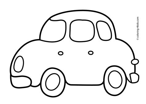 Coloring Pages Simple Car Coloring Pages For Kids