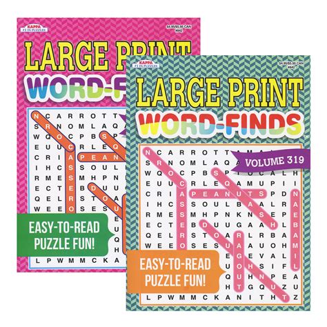 Kappa Large Print Word Finds Bazic Products