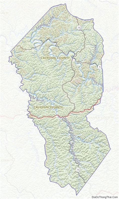 Map Of Calhoun County West Virginia