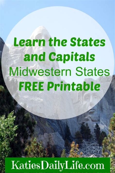 The Midwestern States Set Covers The States And Capitals For Illinois