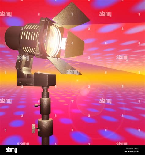 Digital Visualization Of A Spotlight Stock Photo Alamy