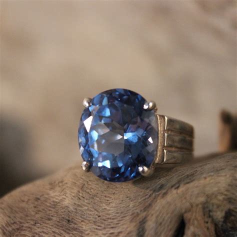 Vintage Ctw London Blue Topaz Ring Large Size Weight Grams