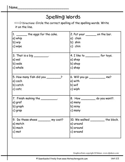 34 Free Printable First Grade Spelling Worksheets That You Can Learn