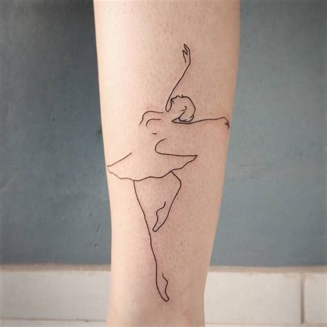 Minimalist Ballerina Tattoo By Sieteveintidos722 Mini Tattoos Small