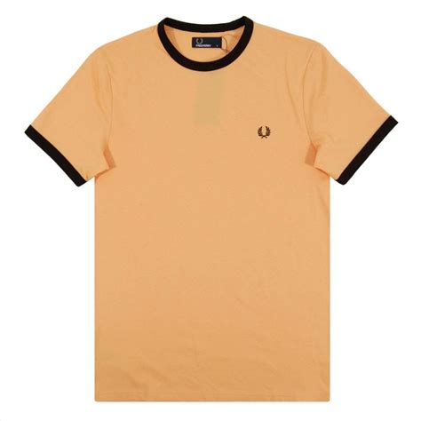 M3519 Ringer T Shirt Apricot Nectar Mens Clothing From Attic Clothing Uk