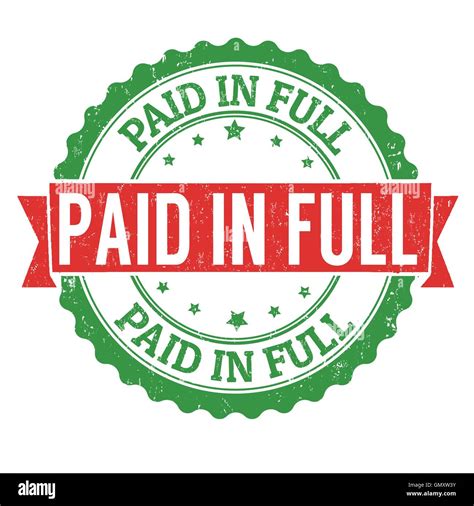 Paid In Full Stamp Stock Vector Image And Art Alamy