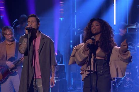 Watch Sza And Maroon 5 Perform What Lovers Do On Fallon Spin