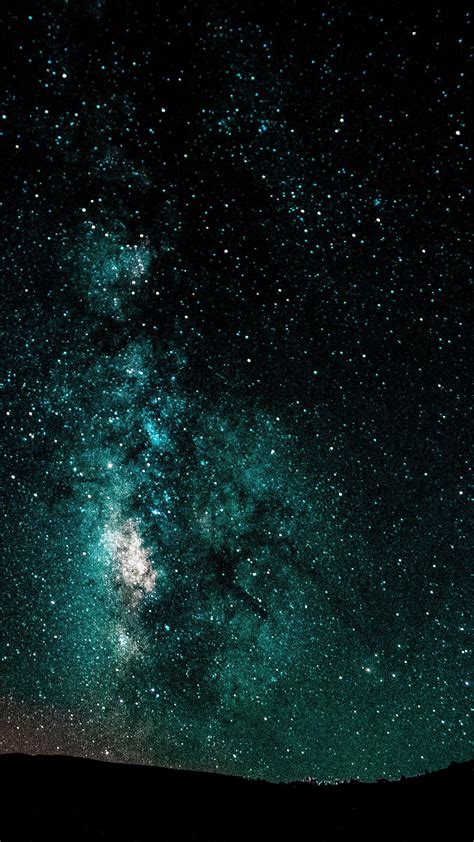 Download Wallpaper 1440x2560 Starry Sky Milky Way Night Shining