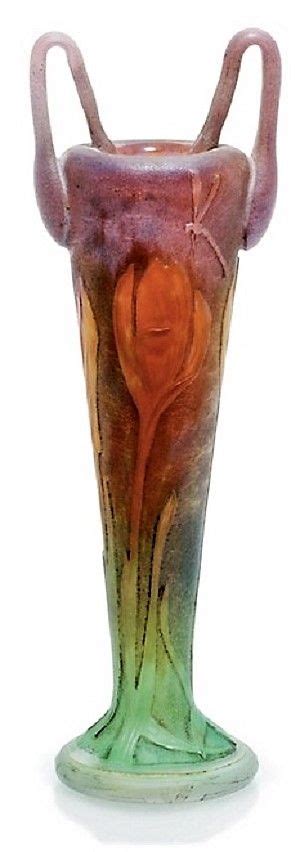 Daum A Wheel Carved Cameo Glass Two Handled Vase Circa 1910 10 In 25