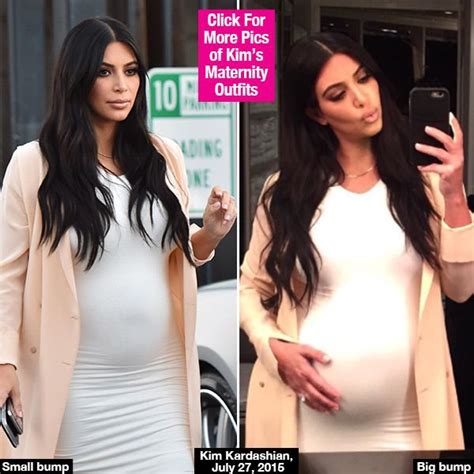 It Looks Like Kim Kardashians Pregnant Tummy Is Fluctuating Fans