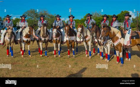 Rodeo entertainment The Lone Star Cowgirls showing pride and patriotism