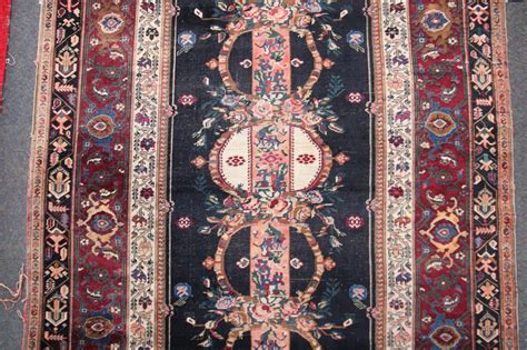 Lot Antique Persian Karabagh Region Hand Knotted Wool Long Rug