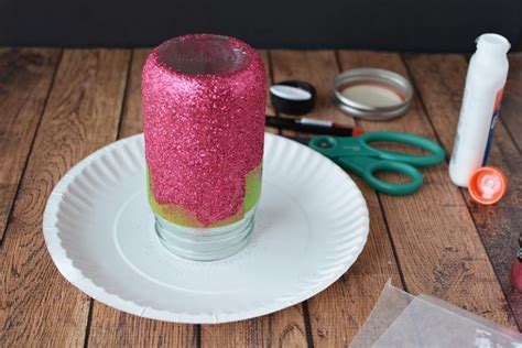 Diy Glitter Mason Jar For Tealight Candles Pencils And More Best Of