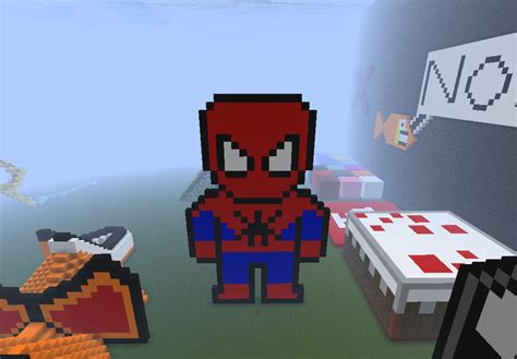 Spiderman Pixelart Minecraft Map