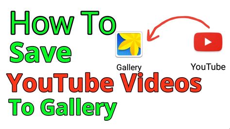 How To Save A Youtube Videos To Gallery Without Any Software Youtube