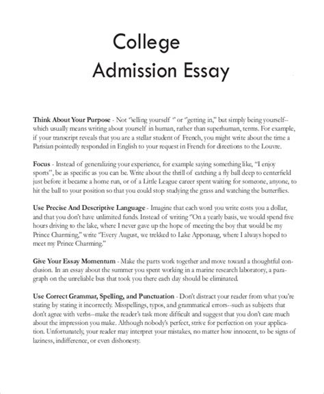 In my 5 years as her class teacher, she has proved to be an exceptional student in all aspects. FREE 8+ Sample College Essay Templates in MS Word | PDF