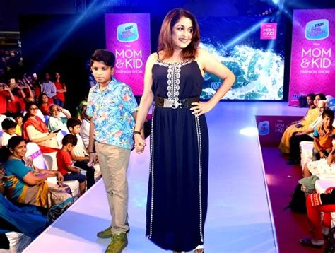 Ramya Krishna Walks On Ramp With Son