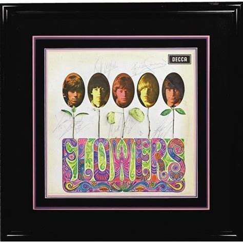 Rolling Stones Signed Flowers Album Cover
