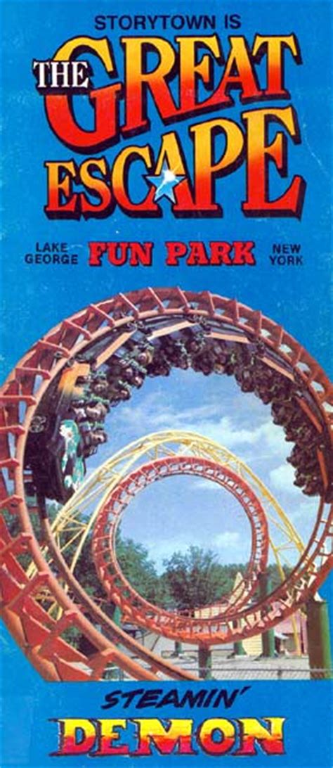 Theme Park Brochures The Great Escape Fun Park Brochure 1986