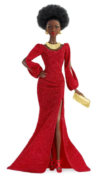 Barbie Signature 40th Anniversary First Black Barbie Doll In Red Gown