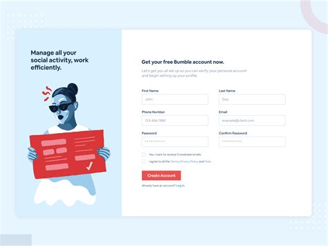 Sign Up Page By Shumroze Bhat On Dribbble