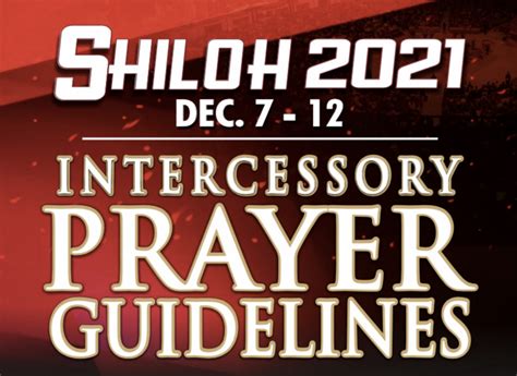 Shiloh 2023 Intercessory Prayer Guidelines Winners Chapel 2023