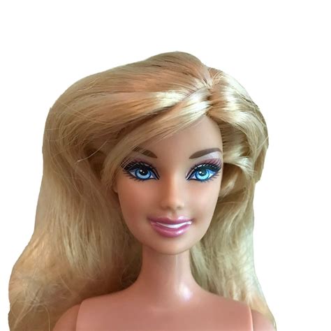 Mattel Barbie Doll White Gown Tall Long Blonde Hair Blue Eyes Used My XXX Hot Girl