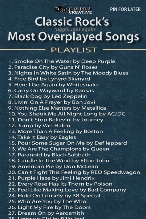 Most Overplayed Classic Rock Songs