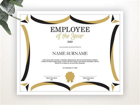 An employee of the year nomination letter includes specific reasons why the writer is recommending another individual either for recognition or awarding. Employee of the YEAR Editable Template Editable Award Employee | Etsy in 2020 | Certificate ...