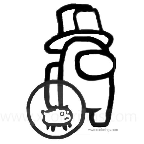 Among Us Coloring Page Halloween Costumes Skins Hats