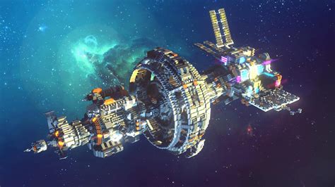 Minecraft Space Station Rendered By Me For Beatsbuilds Rminecraft