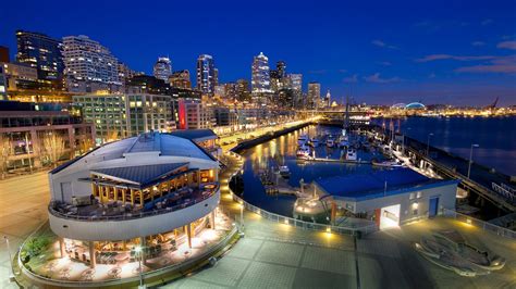 Images Seattle Usa Night Marinas Cities Building 2560x1440