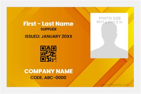 Supermarket Employee Id Cards Badges Microsoft Word Id Card Templates