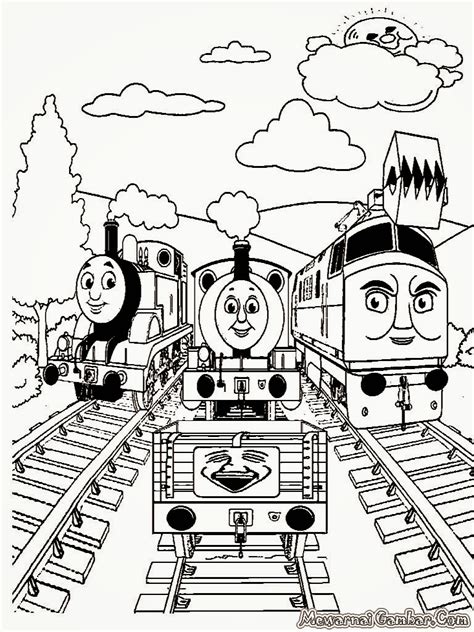 Kebetulan kali ini saya posting tiga buah gambar mewarnai karakter animasi ini. Mewarnai Gmabar Kereta Api (Thomas&Friends) - Mewarnai Gambar