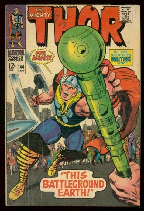 Thor 144 1967 Marvel Comics Jack Kirby Art Asgard 12c Gvg Comic