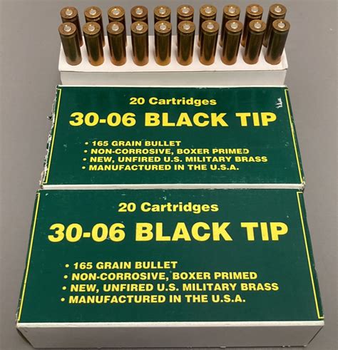 40 Rounds 30 06 Black Tip Ammo