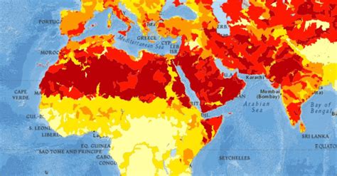 Present Global Water Scarcity Map Aqueduct Water Risk Atlas 2014