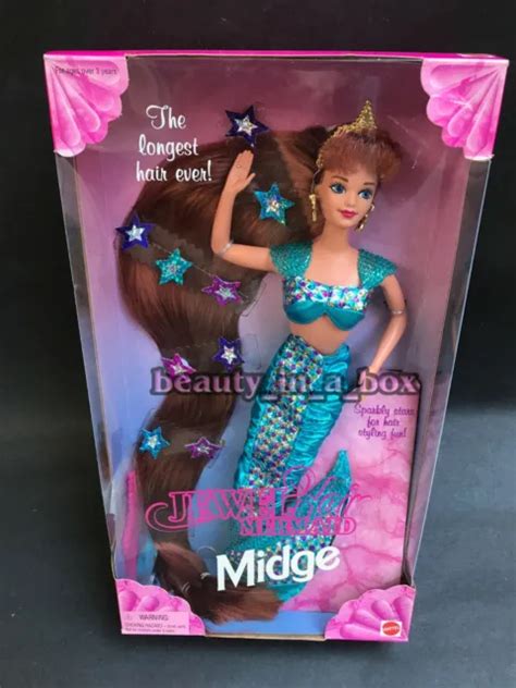 JEWEL MERMAID MIDGE Doll Barbie The Longest Hair Ever PicClick