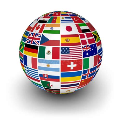 Globe International World Flags Stock Illustration Illustration 33017697