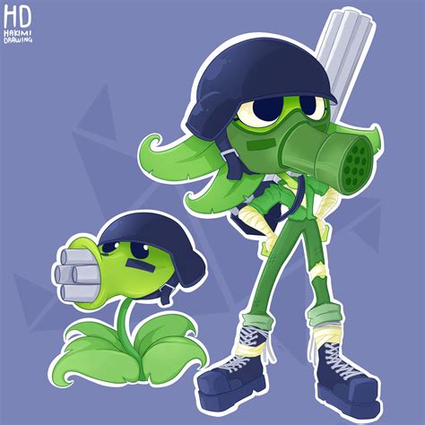 Gatling Pea Pvz Oc By Hakimi D On Newgrounds