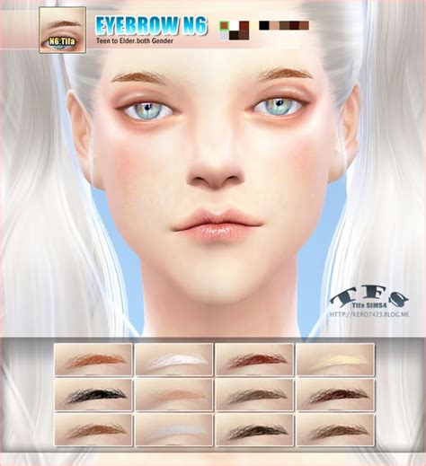 Eyebrows N6 At Tifa Sims Sims 4 Updates