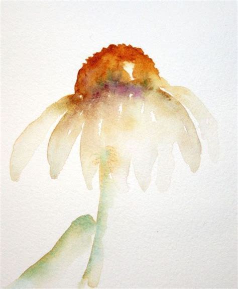 Watercolor Coneflowers With Wet In Wet Painting Simple Step By