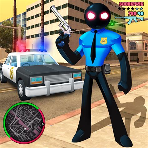 دانلود بازی Police Stickman Rope Hero Strange Crime برای اندروید مایکت